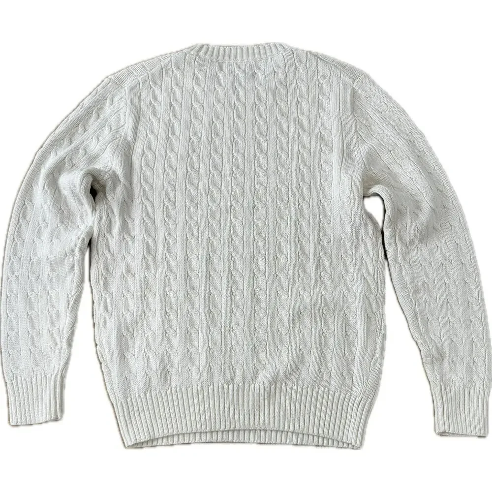 J.Crew Mens Heritage cotton cable-knit sweater S
